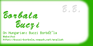 borbala buczi business card